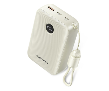 Powerbank Vention Powerbank 20000mAh 2xUSB-C,USB-A z wyświetlaczem beżowy